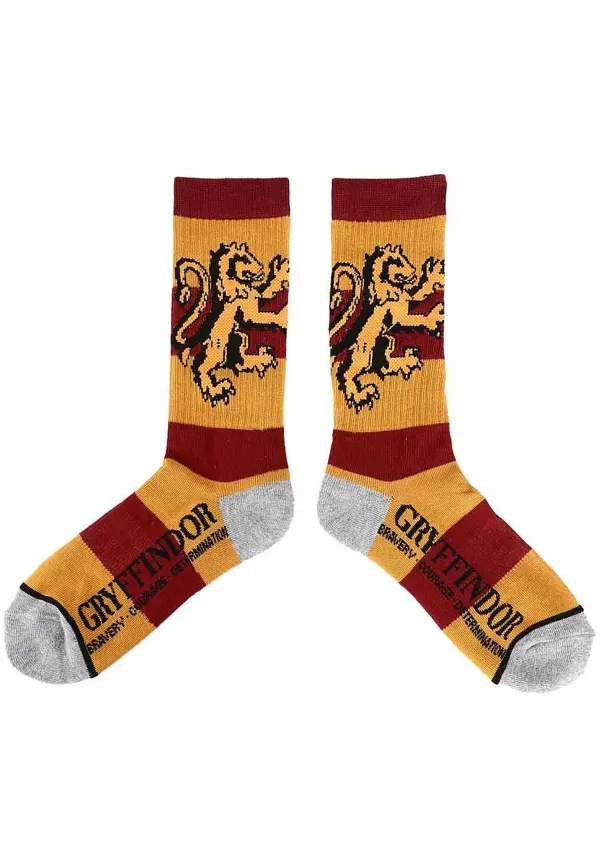 Hot Harry Potter Rugby Stripe Gryffindor Crew Socks Socks / Slippers