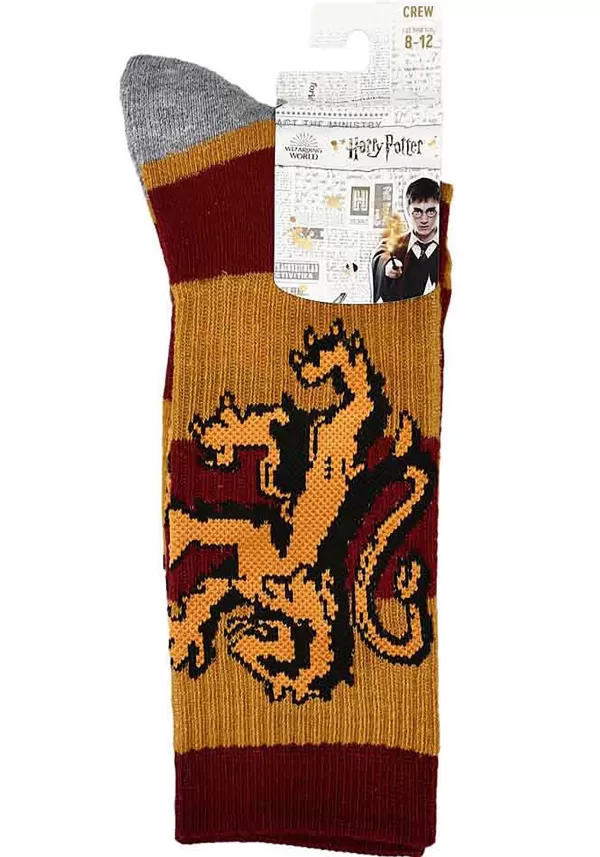 Hot Harry Potter Rugby Stripe Gryffindor Crew Socks Socks / Slippers