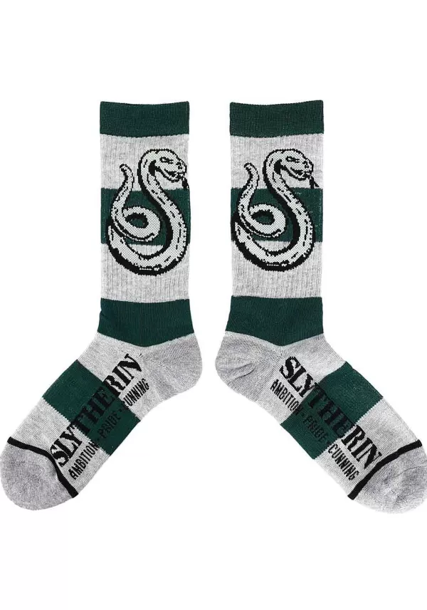 New Harry Potter Slytherin Stripe Rugby Crew Socks Socks / Slippers
