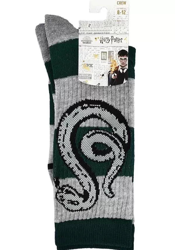 New Harry Potter Slytherin Stripe Rugby Crew Socks Socks / Slippers