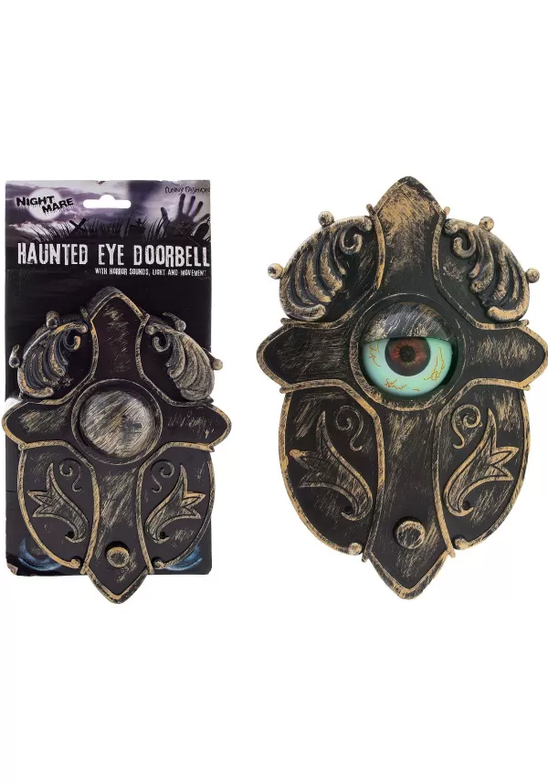 Clearance Haunted Light Up Doorbell With Eyeball And Sound Decoration Door Decorations