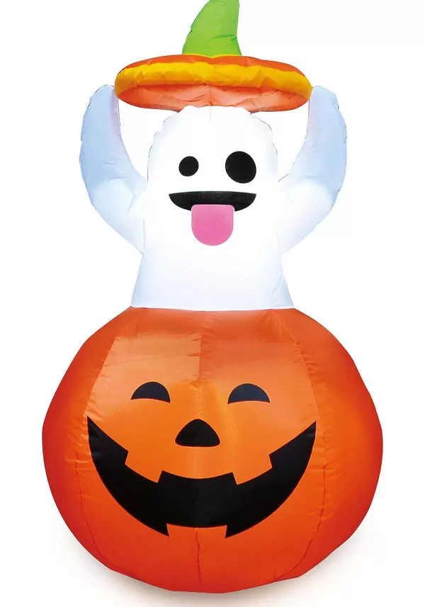 Best Sale Inflatable 5Ft Ghost In Pumpkin Halloween Decoration Halloween Props