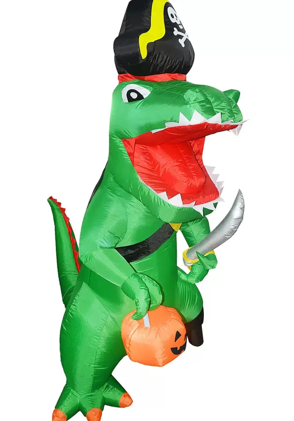 Shop Inflatable 7 Foot Pirate Dinosaur Decoration Inflatable Decorations