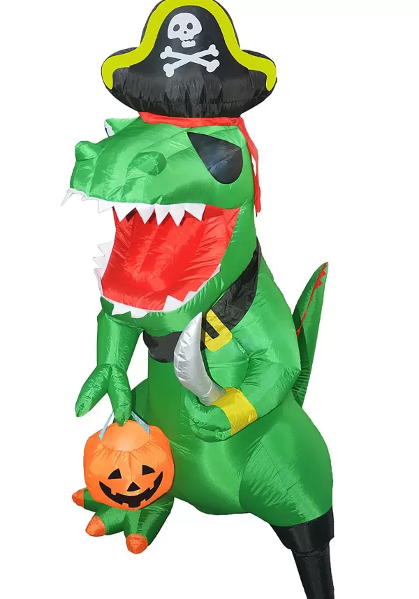 Shop Inflatable 7 Foot Pirate Dinosaur Decoration Inflatable Decorations