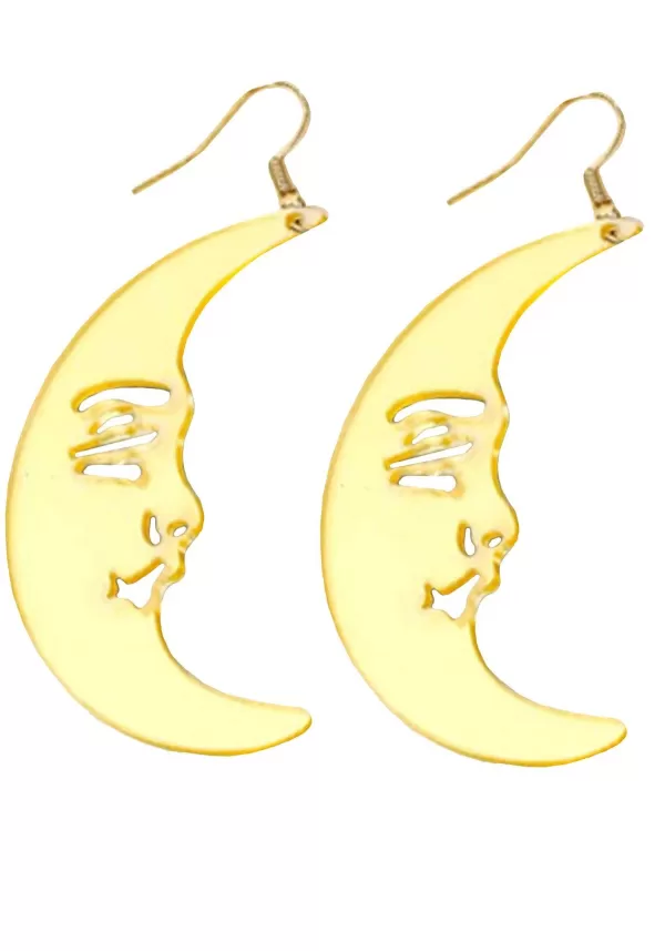 Cheap Iridescent Crescent Moon Costume Earrings Costume Jewelry