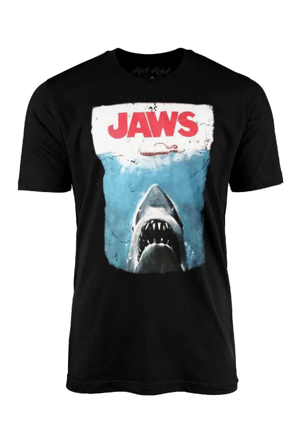 Best Sale Jaws Movie Poster Graphic T-Shirt Halloween Clothes