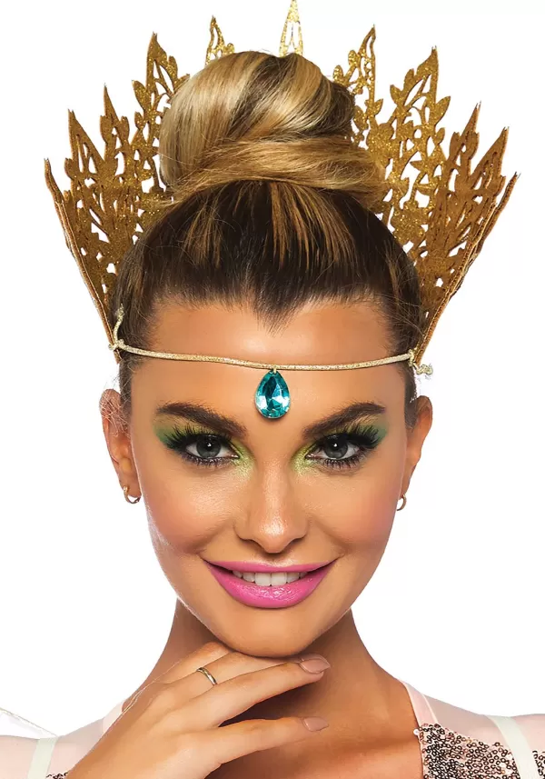 Cheap Jeweled Glitter Queen'S Crown Costume Headband Accessory Costume Jewelry