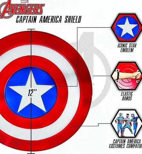 Outlet Kid'S 12-Inch Captain America Shield Toy Weapons