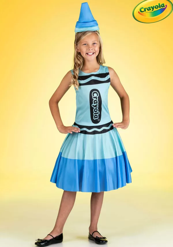 Cheap Kid'S Blue Crayon Costume Dress Girl Costumes