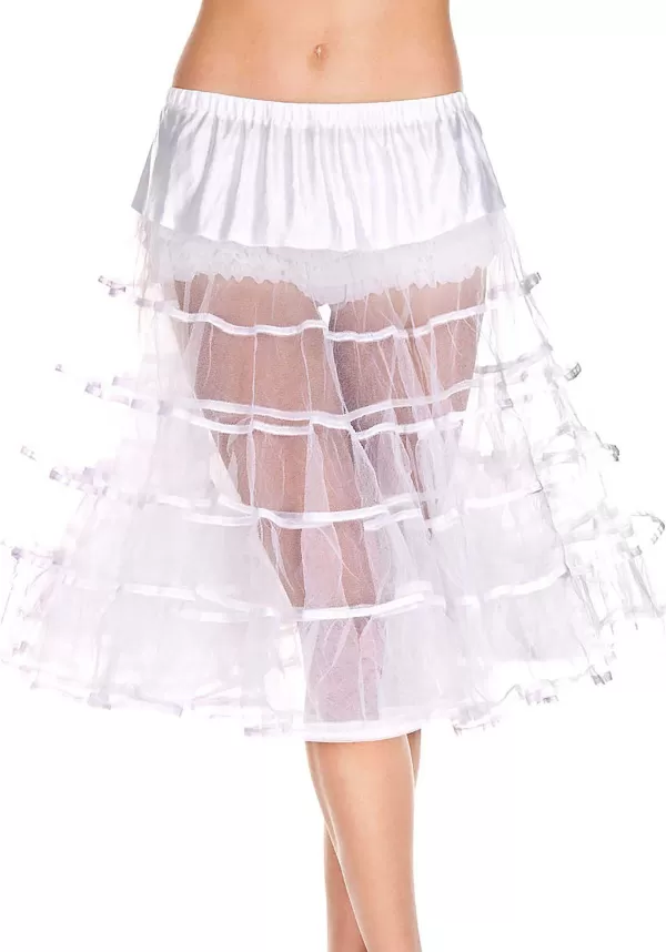 Sale Knee Length White Petticoat For Women Petticoats