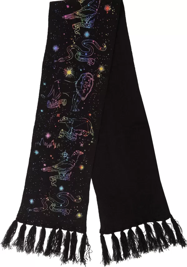 Flash Sale Knit Scarf Hogwarts House Emblem Constellations Scarves