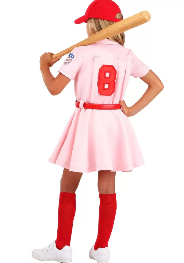 New League Of Their Own Luxury Kids Dottie Costume Girl Costumes