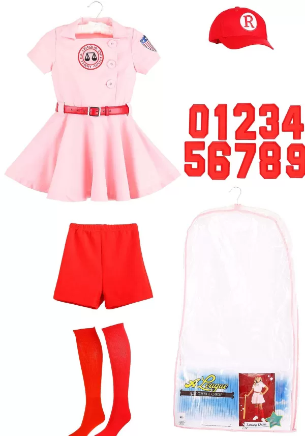 New League Of Their Own Luxury Kids Dottie Costume Girl Costumes