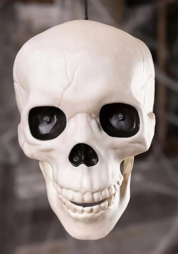 Fashion Life Sized Animated Hanging Skull Halloween Decoration Animatronics