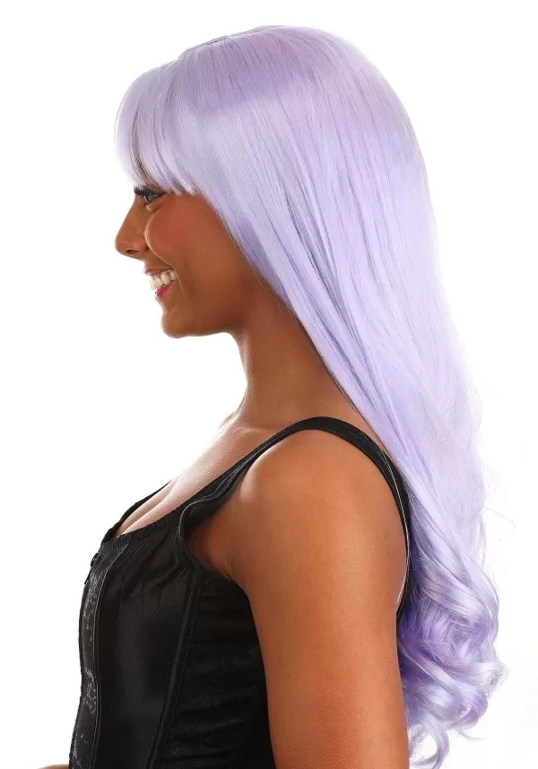Online Light Purple Long Wavy Wig For Women Wigs