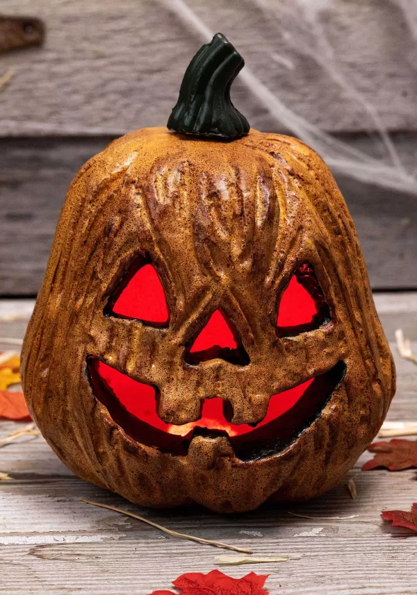 Clearance Light Up Jack 'O Lantern With Red Lights Decoration Indoor Decorations