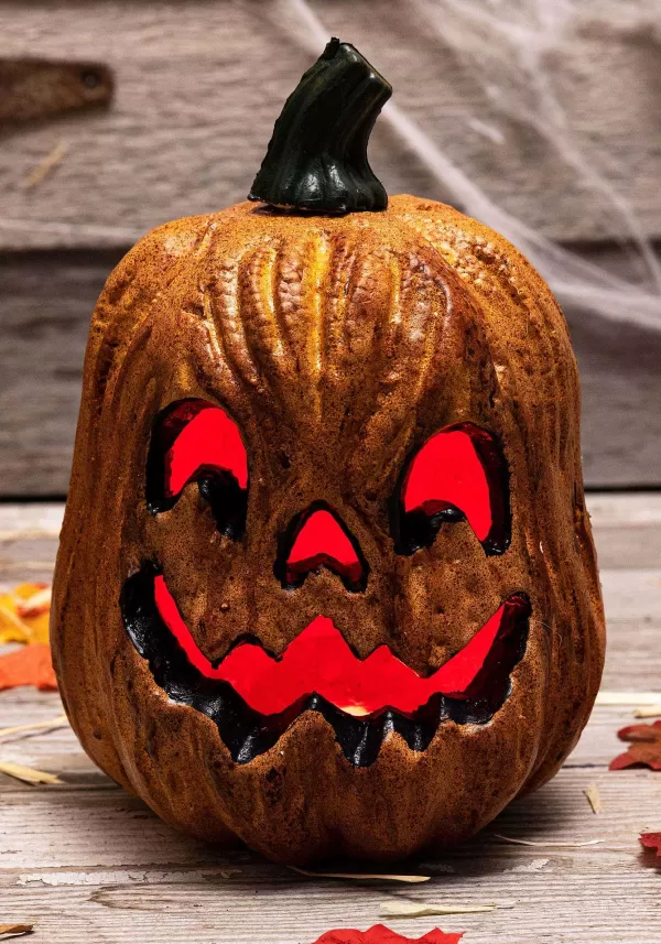 Hot Light Up Scary Pumpkin With Red Lights Decoration Indoor Decorations