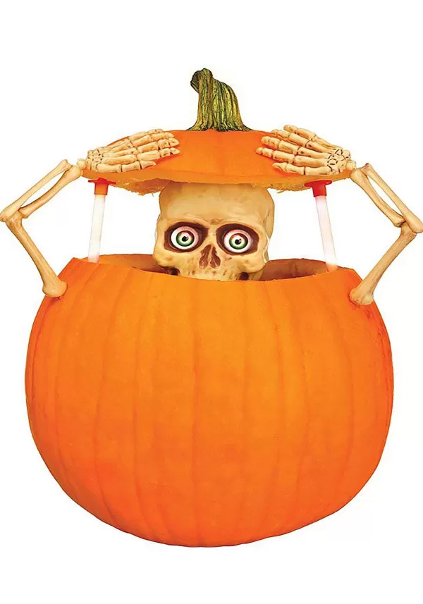 Store Light Up Skeleton Pumpkin Peeper Kit Pumpkin D Cor