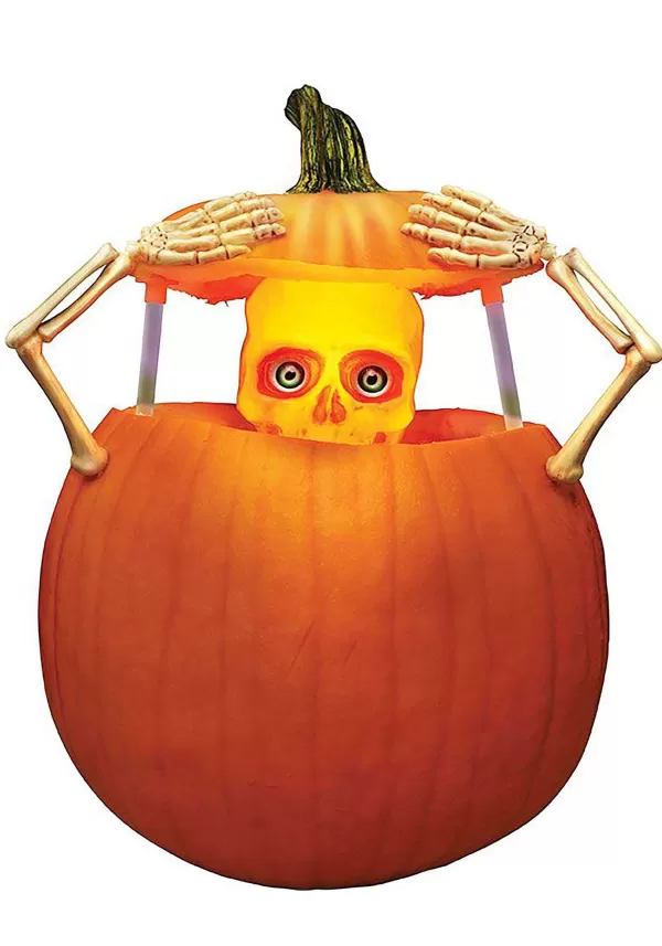 Store Light Up Skeleton Pumpkin Peeper Kit Pumpkin D Cor