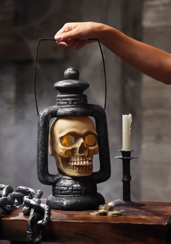 Discount Light Up Skull Lantern Halloween Decoration Halloween Lights