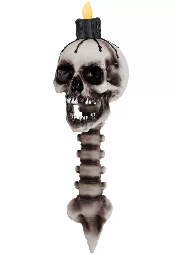Shop Light Up Skull Torch Decoration Halloween Lights
