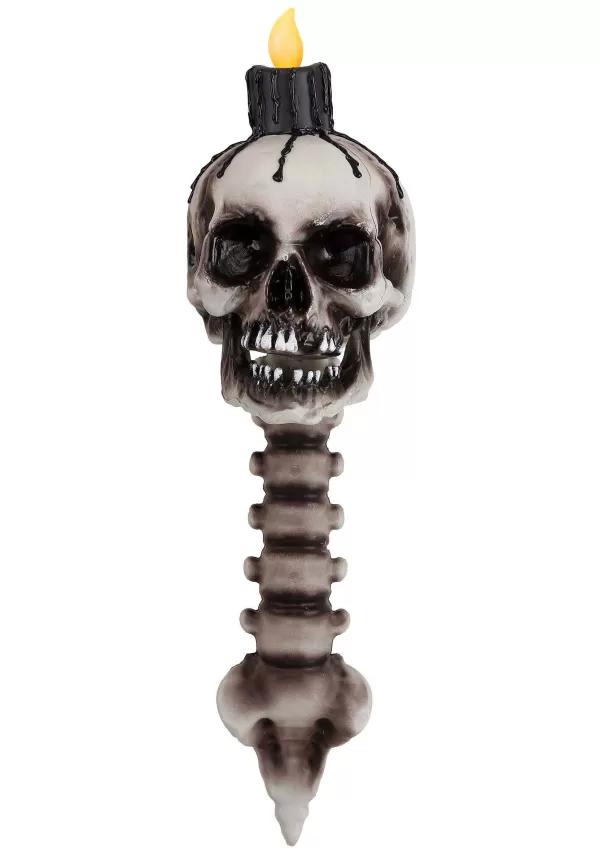 Shop Light Up Skull Torch Decoration Halloween Lights