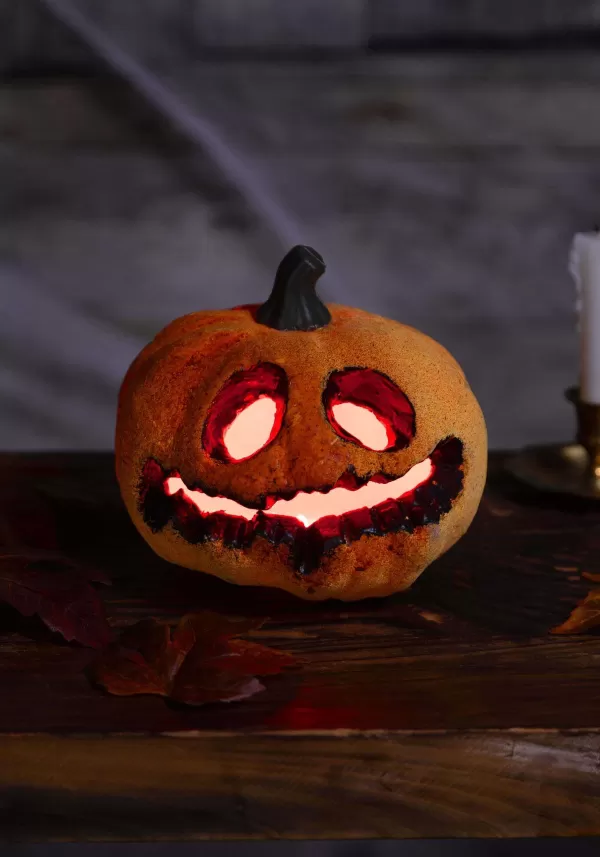 Hot Light Up Spooky Pumpkin With Red Lights Decoration Indoor Decorations