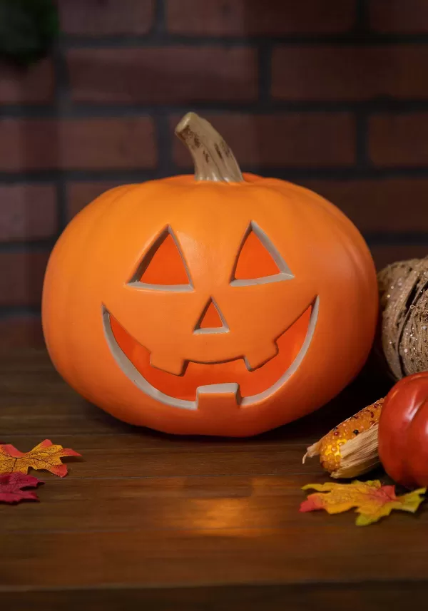Discount Light-Up Traditional Pumpkin Halloween Decoration Halloween Lights