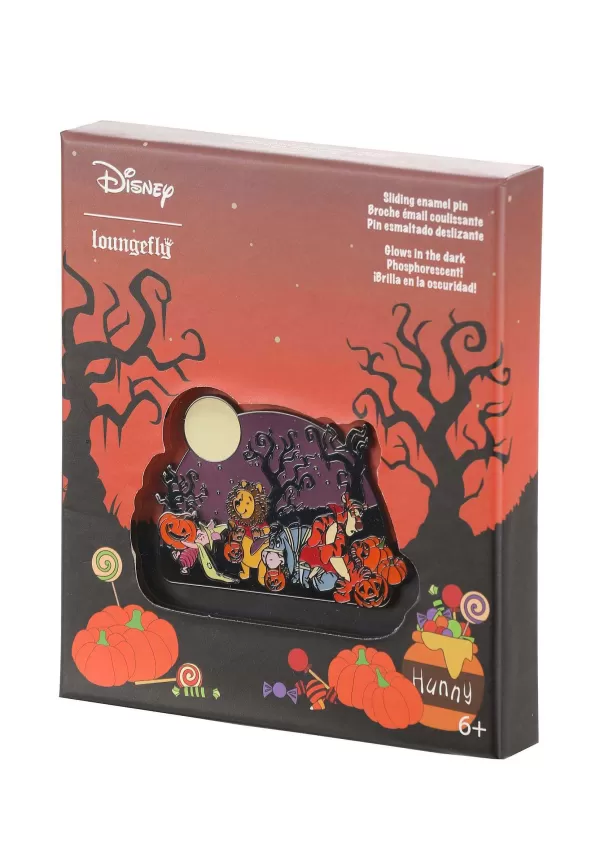 Cheap Disney 3-Inch Winnie The Pooh Halloween Gang Sliding Enamel Pin Halloween Clothes