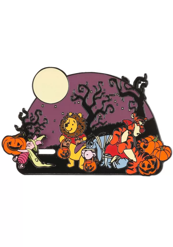 Cheap Disney 3-Inch Winnie The Pooh Halloween Gang Sliding Enamel Pin Halloween Clothes