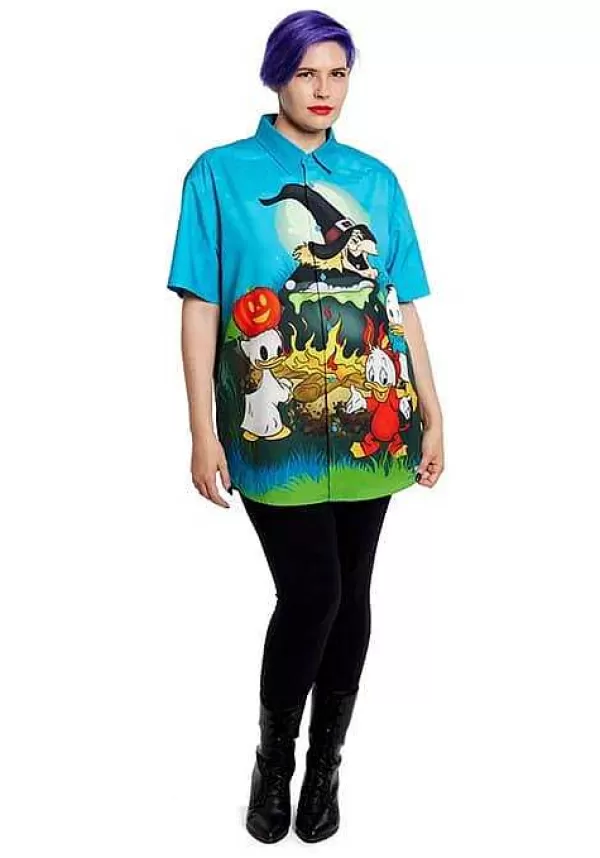 Discount Disney Huey, Dewey, & Louie Halloween Button Up Shirt Halloween Clothes