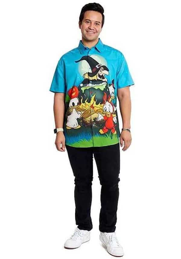 Discount Disney Huey, Dewey, & Louie Halloween Button Up Shirt Halloween Clothes