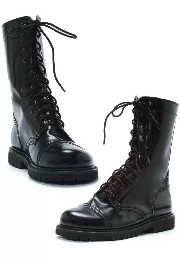 Sale Men'S Black Combat Boots Boots/Shoes