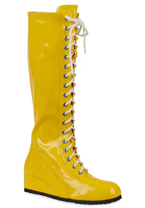 Best Sale Men'S Yellow Wrestling Boots Boots/Shoes