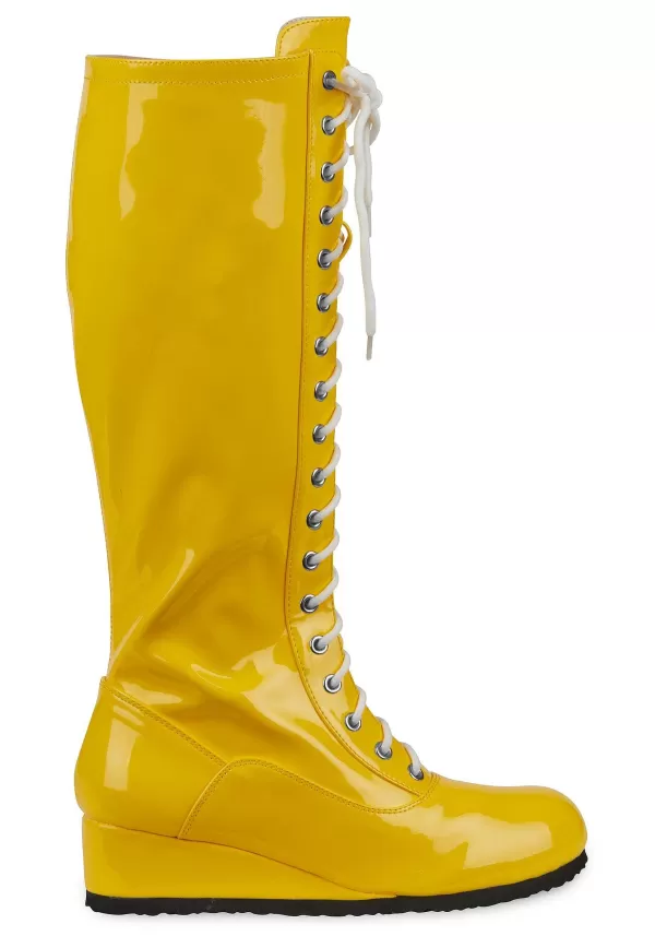 Best Sale Men'S Yellow Wrestling Boots Boots/Shoes