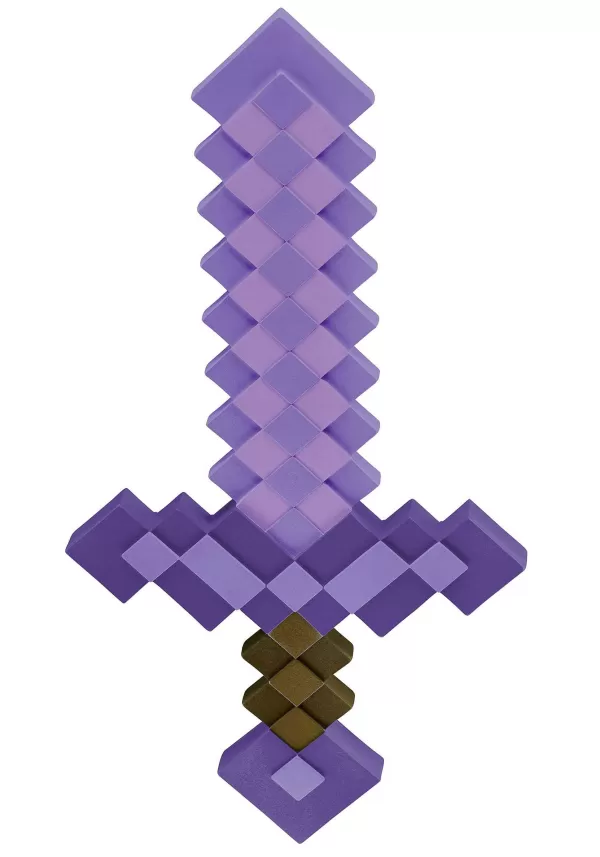 Clearance Minecraft Enchanted Purple Sword Toy Weapons