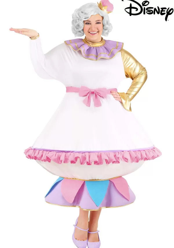 Fashion Mrs. Potts Costume For Plus Size Women From Disney'S Beauty And The Beast Women'S Costumes