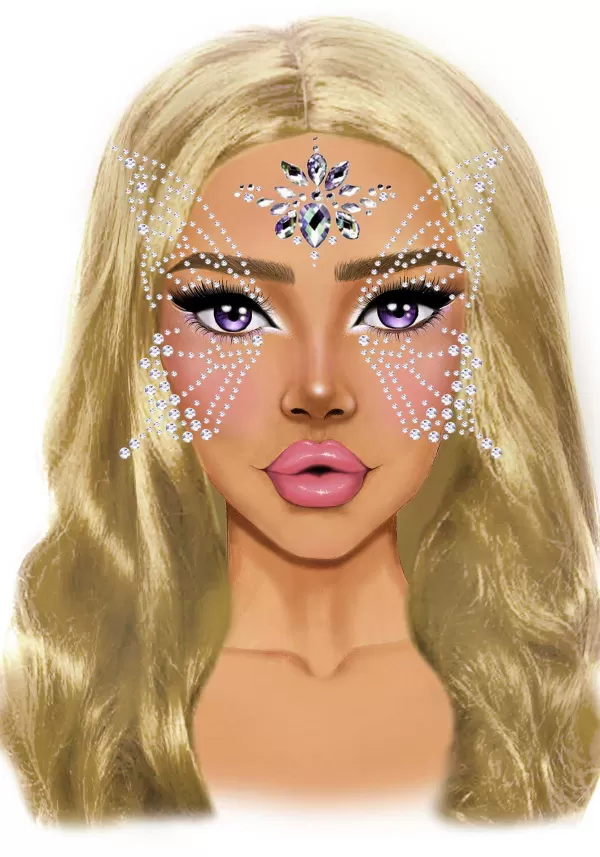 Discount Multicolored Fairy Face Jewel Kit Makeup