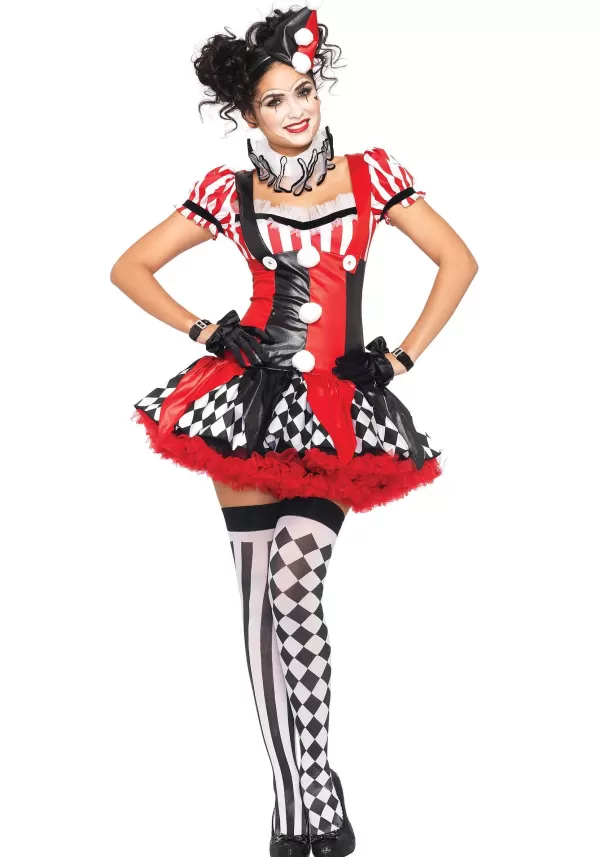 Online Naughty Harlequin Clown Costume Sexy Costumes