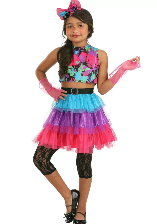 Cheap Neon '80S Costume For Kids Girl Costumes