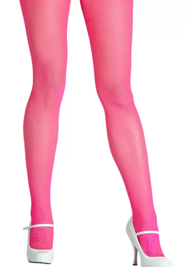 Discount Neon Pink Fishnet Tights For Women Fishnet Stockings