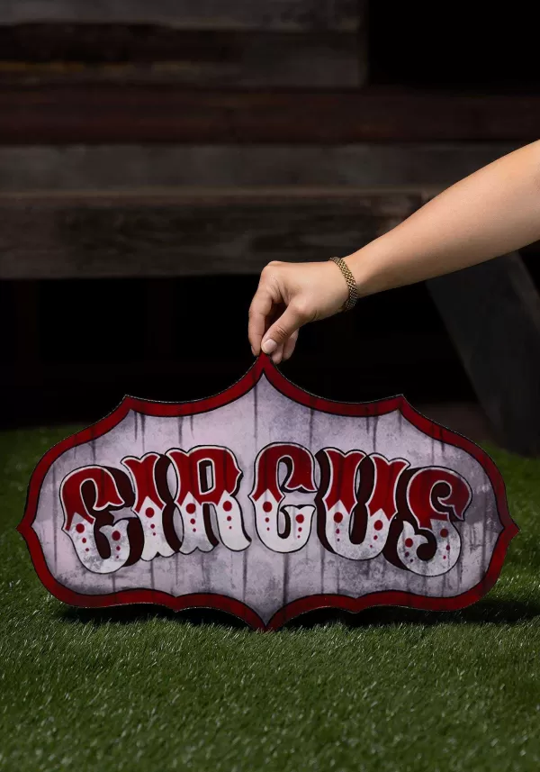 Clearance Old Timey Circus Sign Halloween Decoration Door Decorations