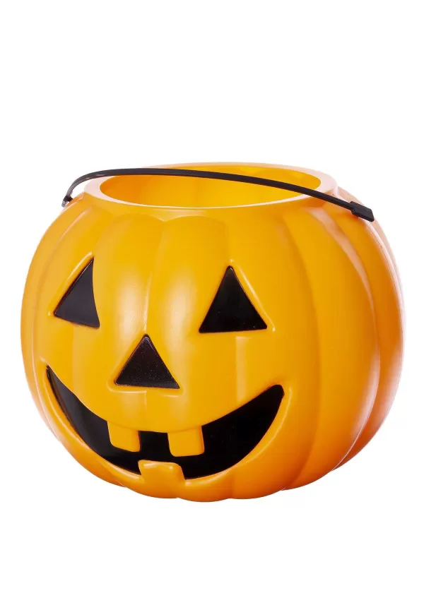 Outlet Orange Pumpkin Trick-Or-Treat Bucket Trick Or Treat Bags / Pails