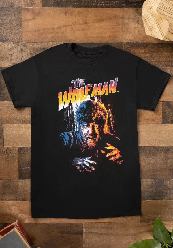Best Sale Orange Wolfman Graphic T-Shirt Halloween Clothes