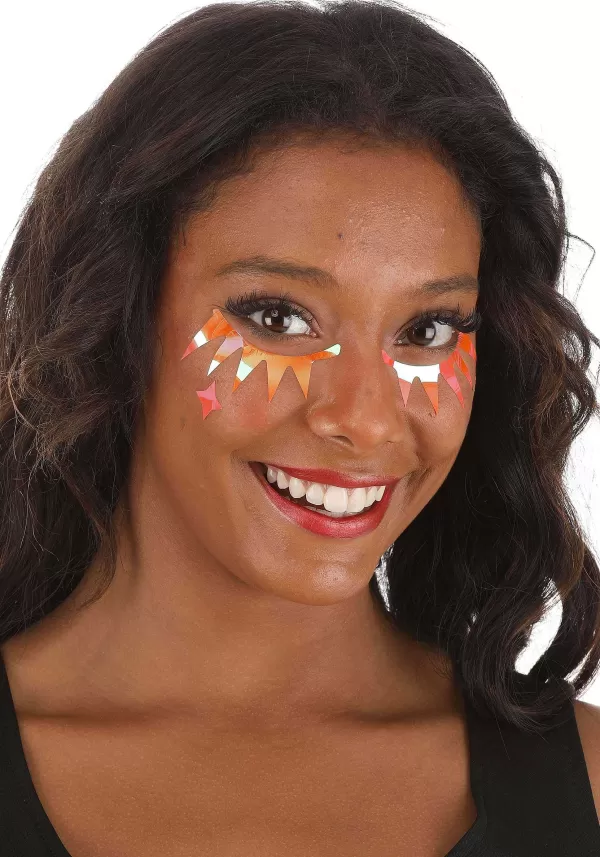 Outlet Pink Flash Sunshine Holographic Face Decals Halloween Clothes
