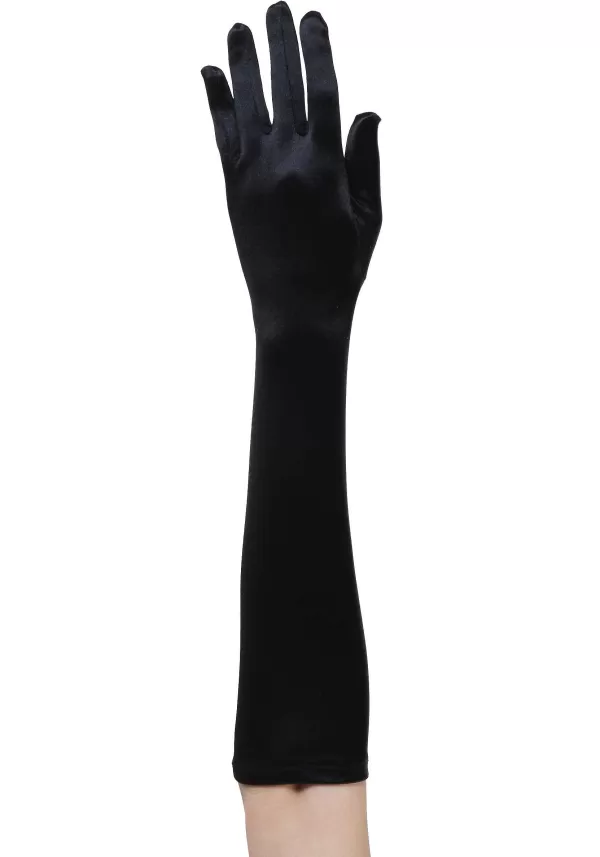 Store Plus Size Elbow Length Black Gloves Gloves