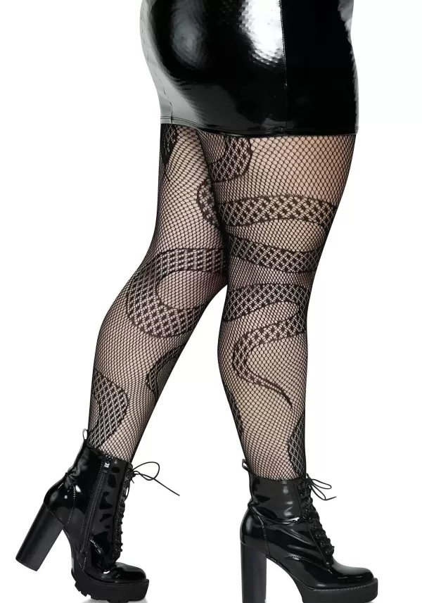 Store Plus Size Women'S Snake Net Tights Fishnet Stockings