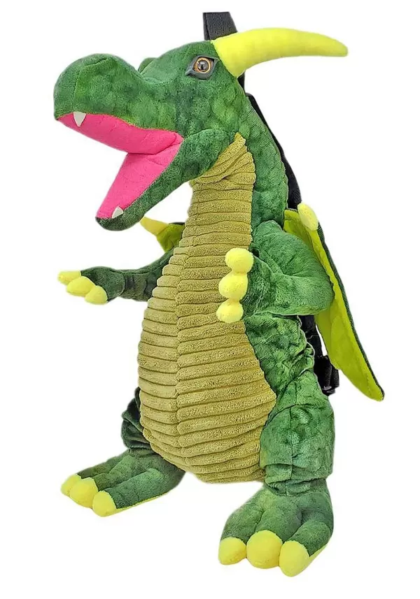 Store Plush Green Dragon Backpack Backpacks