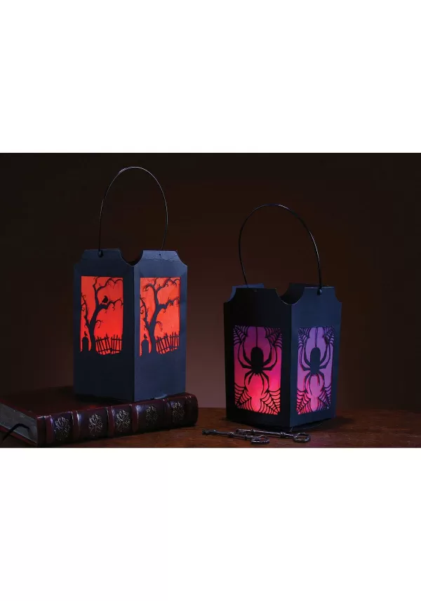Best Sale Pop-Open Purple & Orange Set Of 2 Lantern Decoration Halloween Lights