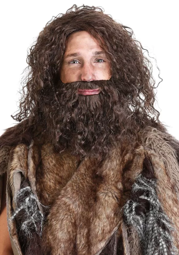 Fashion Prehistoric Caveman Beard And Wig Mustaches / Beards